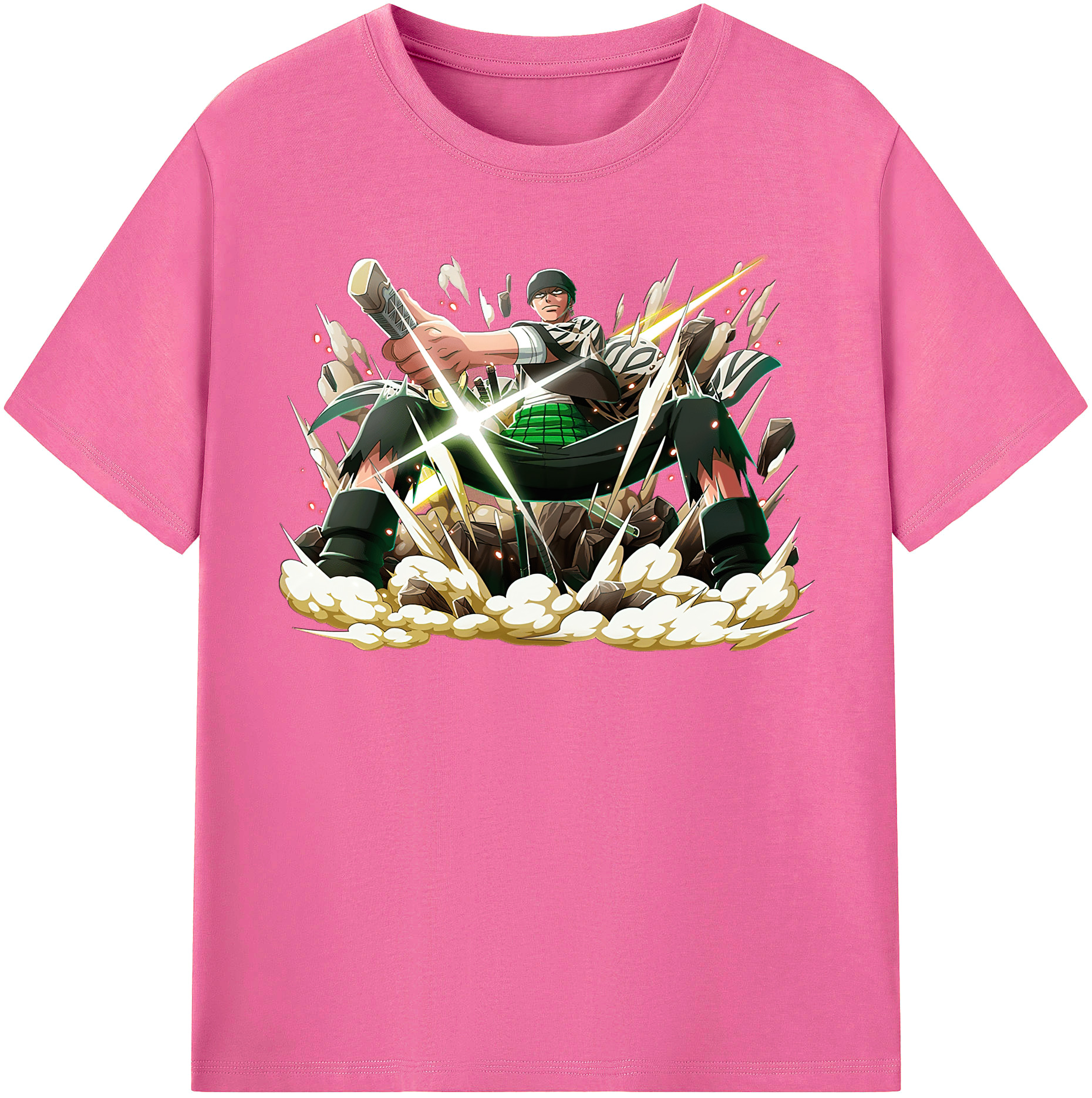ワンピース ロロノア・ゾロ ONE PIECE Roronoa Zoro レディースカジュアルプリントTシャツ（綿100％）